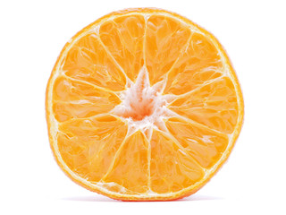 tangerine on white background