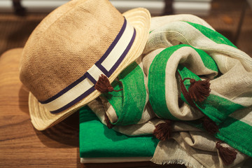 Hat, scarf and man clothes