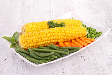 corn and vegetable