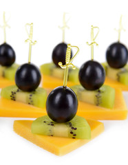 Delicious canapes close-up