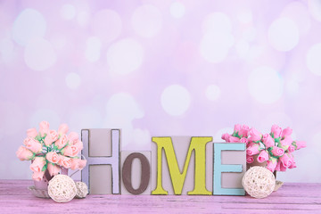 Composition with decorative letters