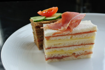 Ham and cheese sandwich