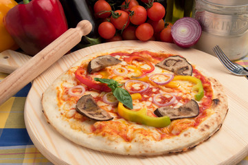 Pizza con verdure
