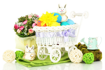 Easter composition isolated on white