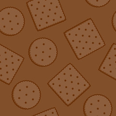 Crispy Crackers seamless texture in brown color.