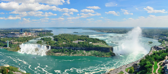 Niagara Falls aerial view - obrazy, fototapety, plakaty