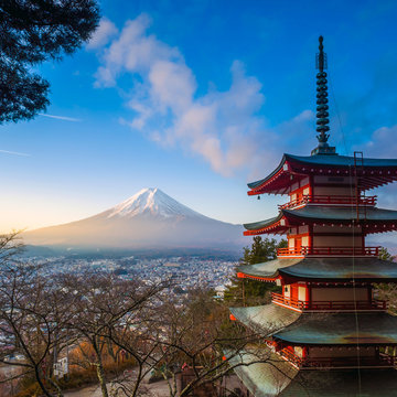 Mt. Fuji viewed from Chureito Pagoda