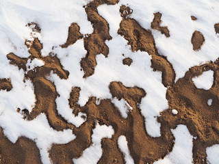 snow and sand. background