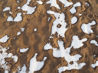 snow and sand. background