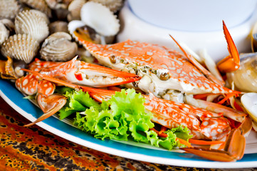 crab seafood dish on the table