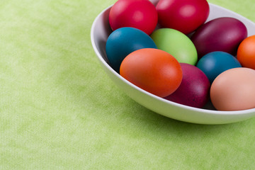 Easter eggs in  bowl