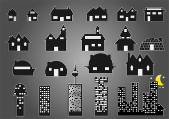 home and real estate icon vector background