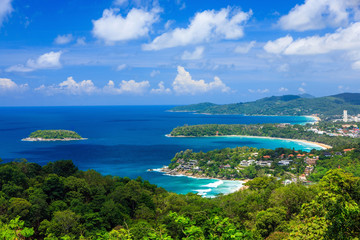 Fototapeta premium Bird eye view of Phuket viewpoint in Thailand