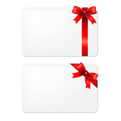 Red Bow And Blank Gift Tags