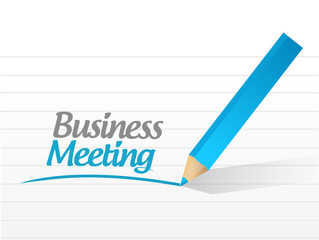 business meeting message sign illustration design