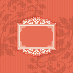 Background with a pattern vintage style with frame