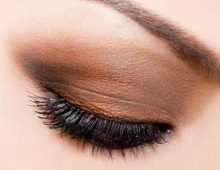 close-up of beautiful womanish eye