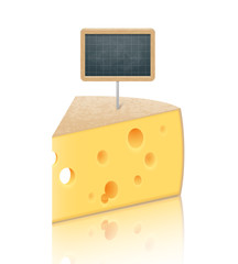 Morceau de fromage et ardoise vectoriels 1