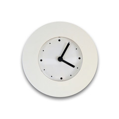 White clock on the wall