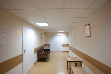 corridor with white doors