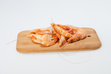 fresh shrimp  isolated on a white background