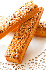 bread sticks with sesame