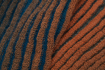 two-sided ribbed knitted scarf