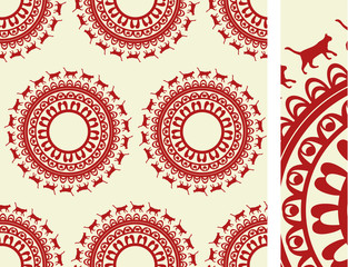 Seamless cat luxury pattern