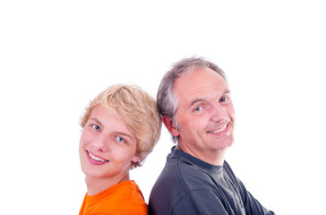 Teenager mit Vater