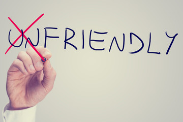 Changing the word Unfriendly into Friendly