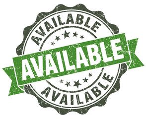 Available green grungy vintage retro style isolated seal