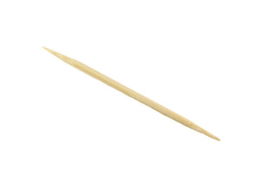 Toothpick made from bamboo wood isolated.