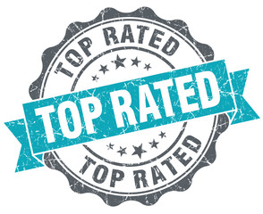 Top rated turquoise grunge retro style isolated seal