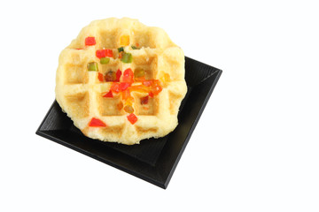 waffle dessert isolated