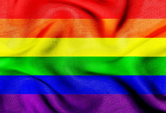 Fabric texture of the Gay flag