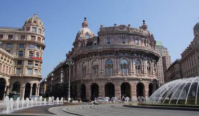 Fototapeta na wymiar Umieść Piazza De Ferrari do Genui