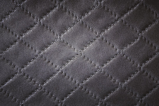 Vintage leather texture with diamond pattern decoration