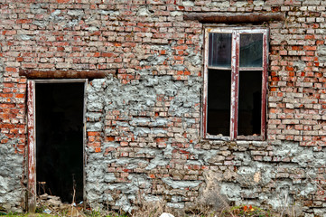 doors and dirty wall