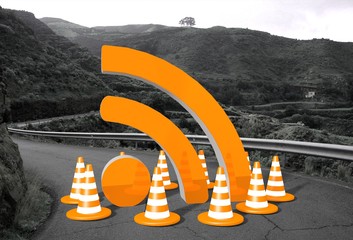 wifi sign on a road