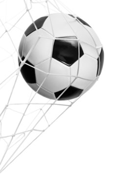 Soccer ball goal isolated