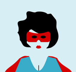 woman wearing superhero costume