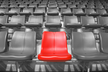 Naklejka premium red stadium seats