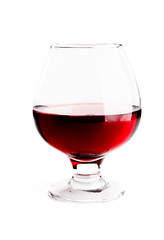 Glass with wine