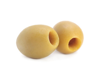 Green olive marinated