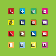 flat icons for mobile app and web