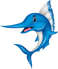 Obraz premium marlin fish cartoon