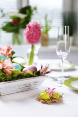 Beautiful holiday Easter table setting