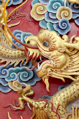 Golden dragon statue.