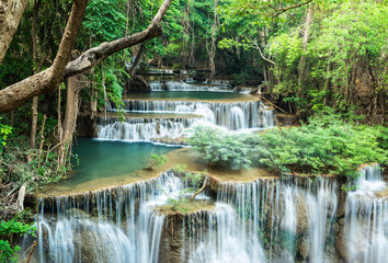 Fototapeta premium Waterfall at Huay Mae Khamin