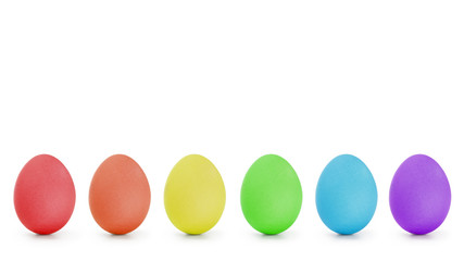 rainbow order easter eggs in a row